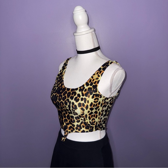 NEW Zaful Leopard Print Scoop Neck Knotted Tankini Top - Picture 9 of 16